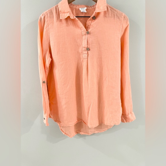 Sigrid Olsen Linen Tunic Orange Size Small - Picture 3 of 5